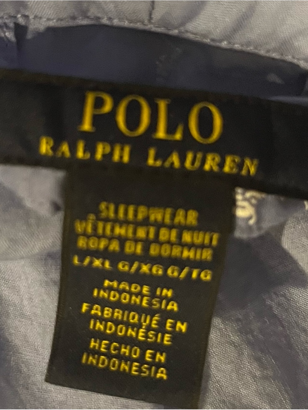 POLO Ralph LAUREN Blue LOGO Robe L/XL ORIG $124+ Minor Stain LUXURY DEAL!